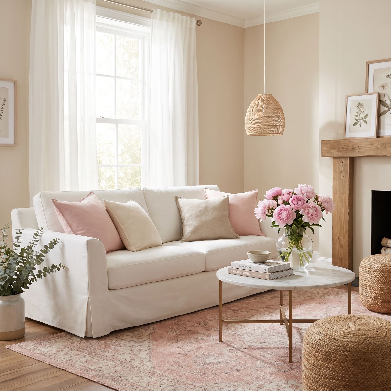 Bright, freshly cleaned living room